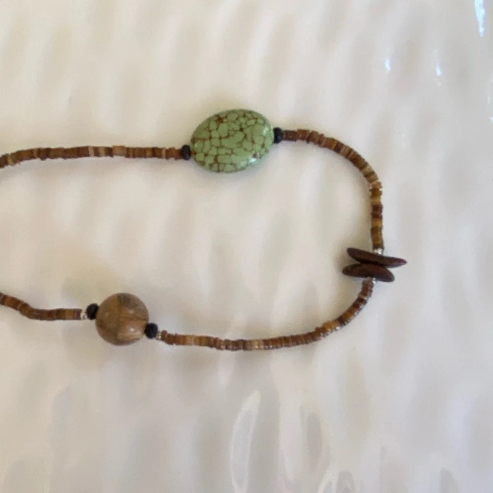 Silpada Bohemian Shells and Stone Beaded Necklace 60” long.  N1569 - Picture 7 of 8